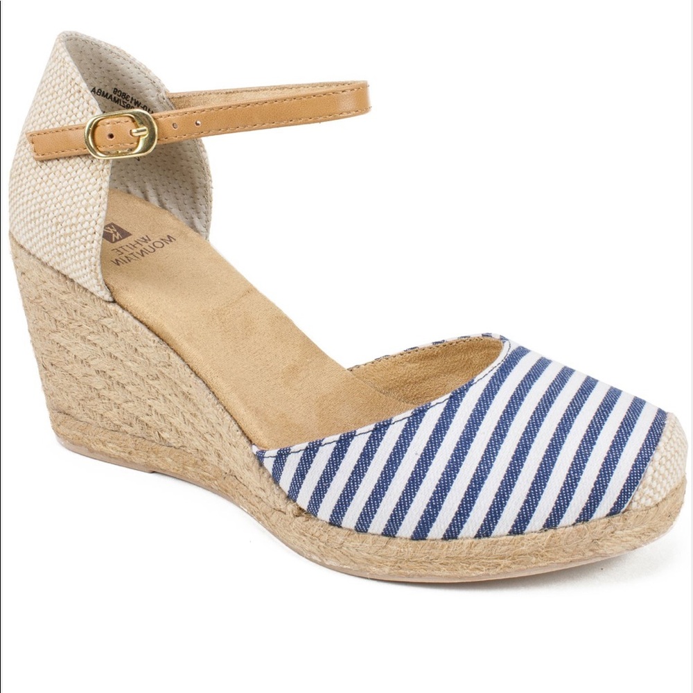 White Mountain Mamba Wedge Striped